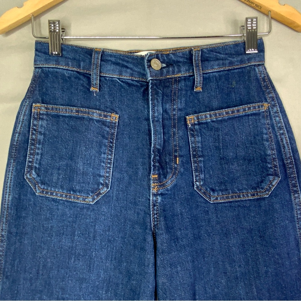 Reformation Alyssa High Waist Wide Leg Long Jeans Women’s Size 24. Baltic Wash. - Picture 3 of 8